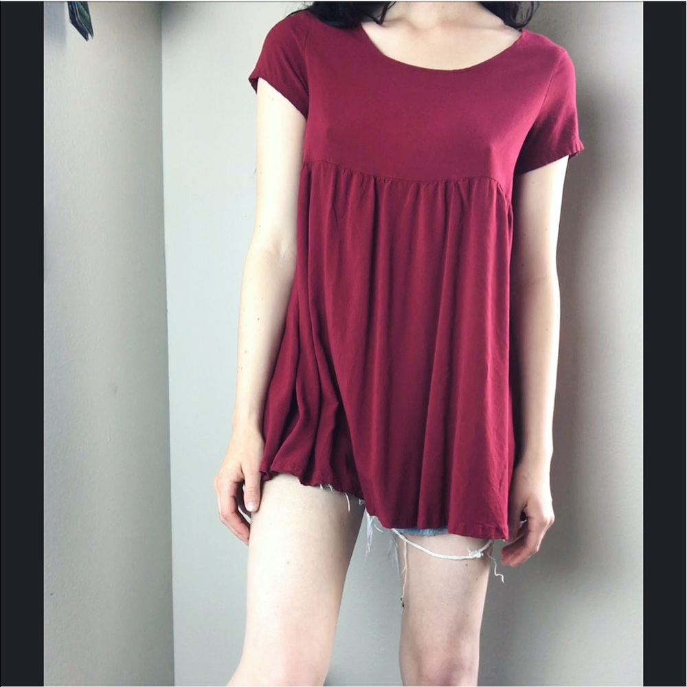 AMERICAN APPAREL RED BABYDOLL DRESS